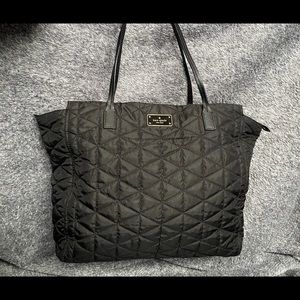 Kate Spade Blake Avenue Quilted Taden Black Nylon Tote